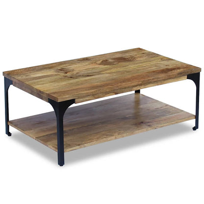 243341 vidaXL Coffee Table Mango Wood 100x60x38 cm - Brown