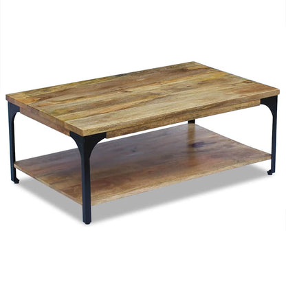 243341 vidaXL Coffee Table Mango Wood 100x60x38 cm - Brown