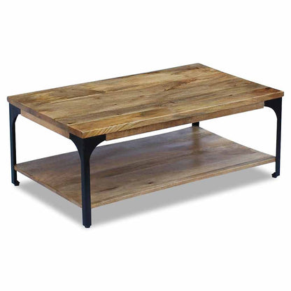 243341 vidaXL Coffee Table Mango Wood 100x60x38 cm - Brown
