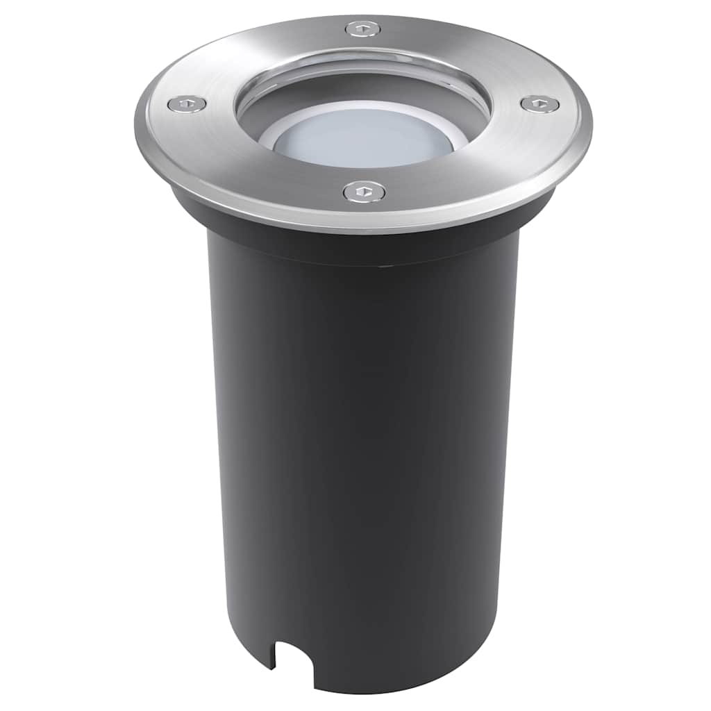 vidaXL Outdoor LED Ground Lights 3 pcs Round - Silver
