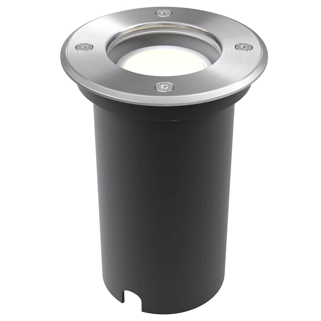 vidaXL Outdoor LED Ground Lights 3 pcs Round - Silver
