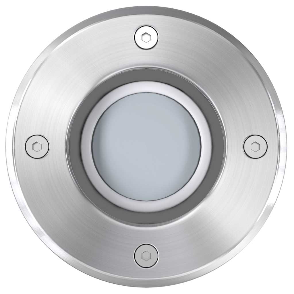 vidaXL Outdoor LED Ground Lights 3 pcs Round - Silver