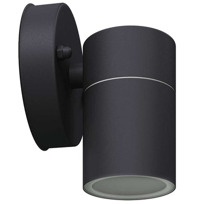 vidaXL Outdoor LED Wall Lights 2 pcs Stainless Steel Downwards - Black