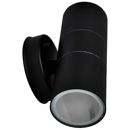 vidaXL Outdoor Wall Lights 2 pcs Stainless Steel Up/Downwards - Black