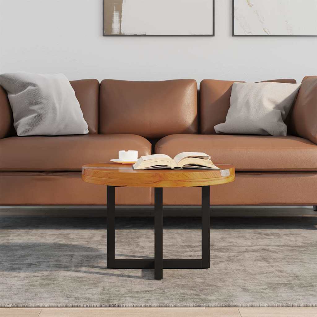243466 vidaXL Coffee Table Teak Resin 60 cm - Multicolour - 40 cm