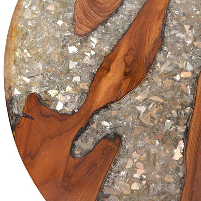 243466 vidaXL Coffee Table Teak Resin 60 cm - Multicolour - 40 cm