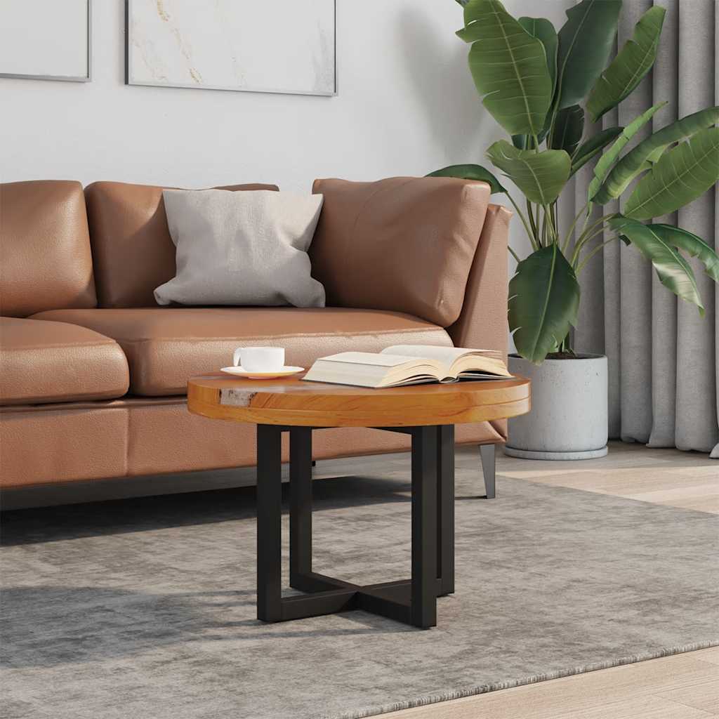 243466 vidaXL Coffee Table Teak Resin 60 cm - Multicolour - 40 cm