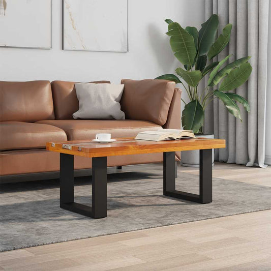 243467 vidaXL Coffee Table Teak Resin 100x50 cm - Multicolour - 100 x 50 x 40 cm
