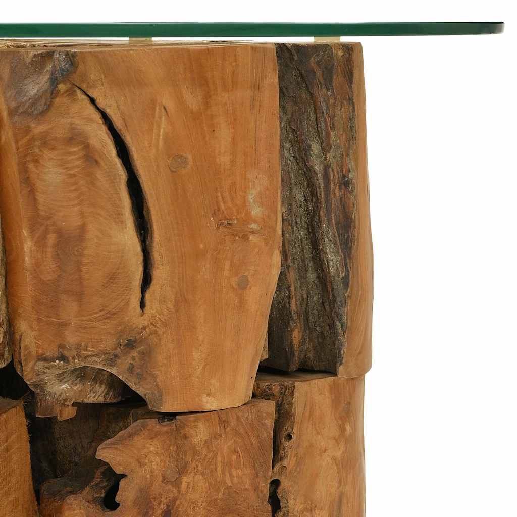 243474 vidaXL Coffee Table Solid Teak Driftwood 60 cm - Brown - 60 x 40 x 60 cm