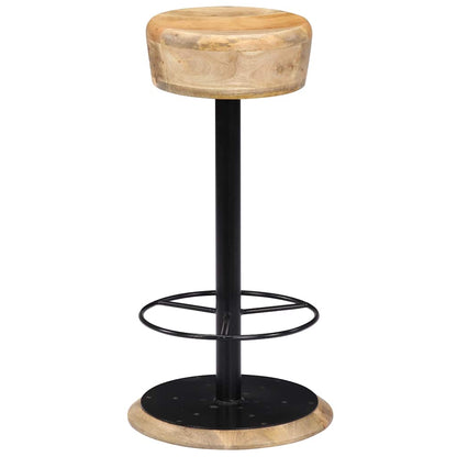 vidaXL Bar Stools 2 pcs Solid Mango Wood - Brown - 38 x 38 x 76 cm