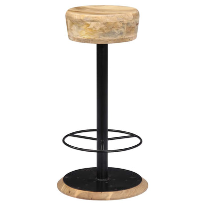 vidaXL Bar Stools 2 pcs Solid Mango Wood - Brown - 38 x 38 x 76 cm