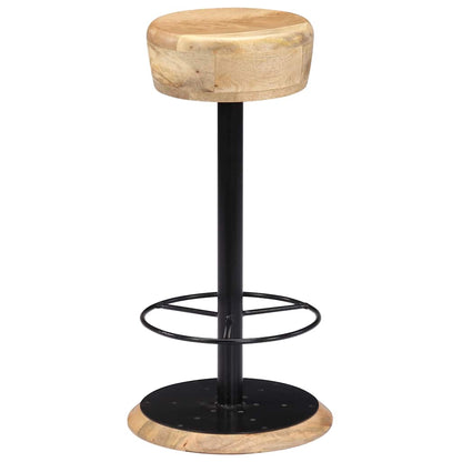 vidaXL Bar Stools 2 pcs Solid Mango Wood - Brown - 38 x 38 x 76 cm