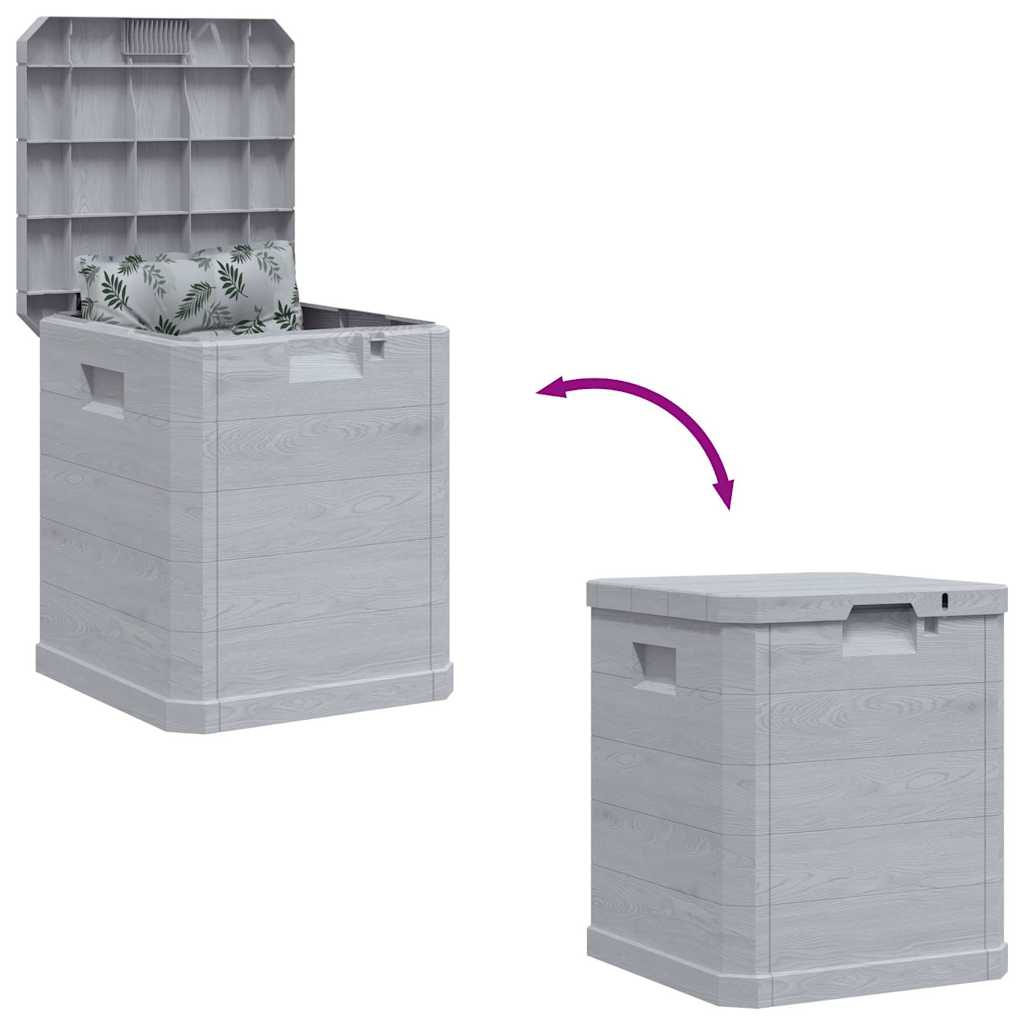 vidaXL Garden Storage Box 90 L Light Grey