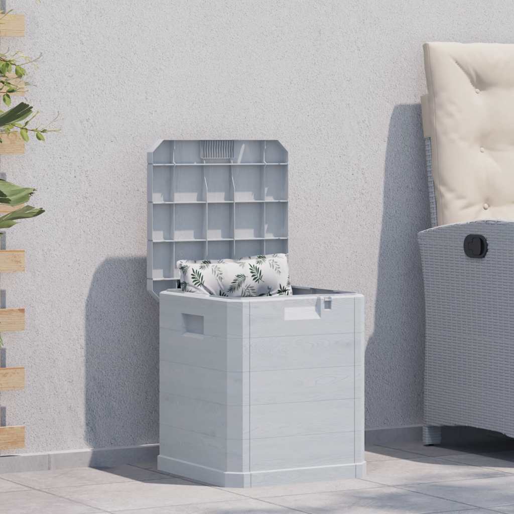 vidaXL Garden Storage Box 90 L Light Grey
