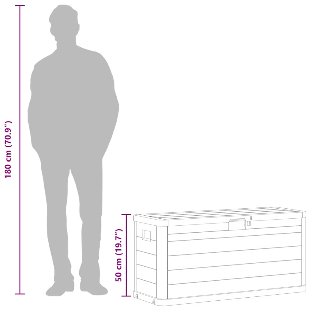 vidaXL Garden Storage Box 280 L Brown