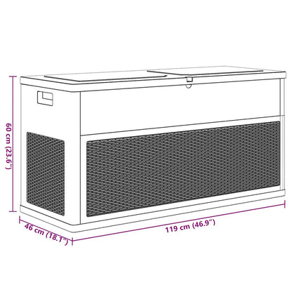 vidaXL Garden Storage Box 320 L Anthracite