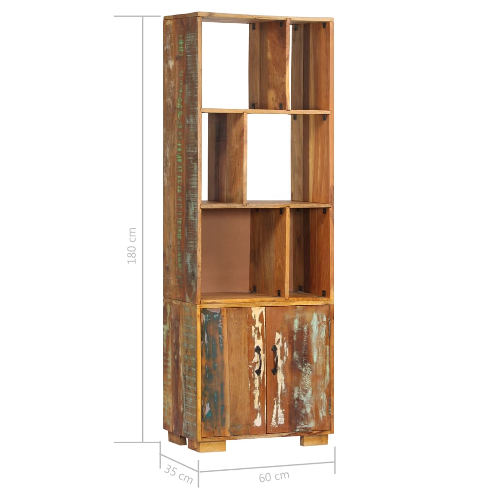 vidaXL Bookshelf 60x35x180 cm Solid Reclaimed Wood - Multicolour