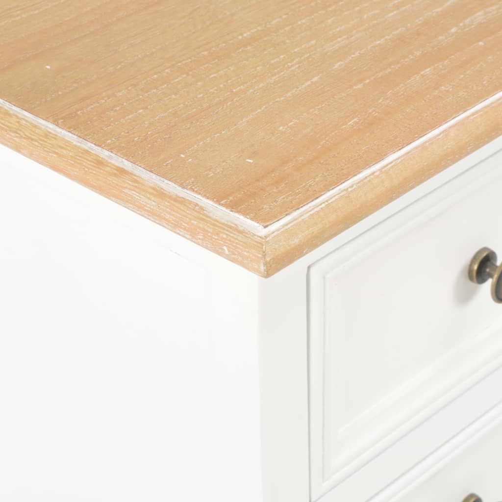 vidaXL Bedside Cabinet 2 pcs White 35x30x49 cm MDF