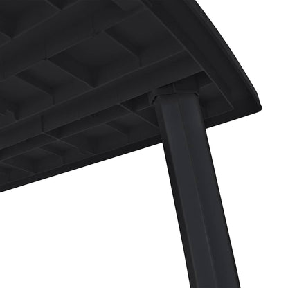 vidaXL Outdoor Dining Set | Anthracite | Plastic | Foldable | Outdoor Dining Set