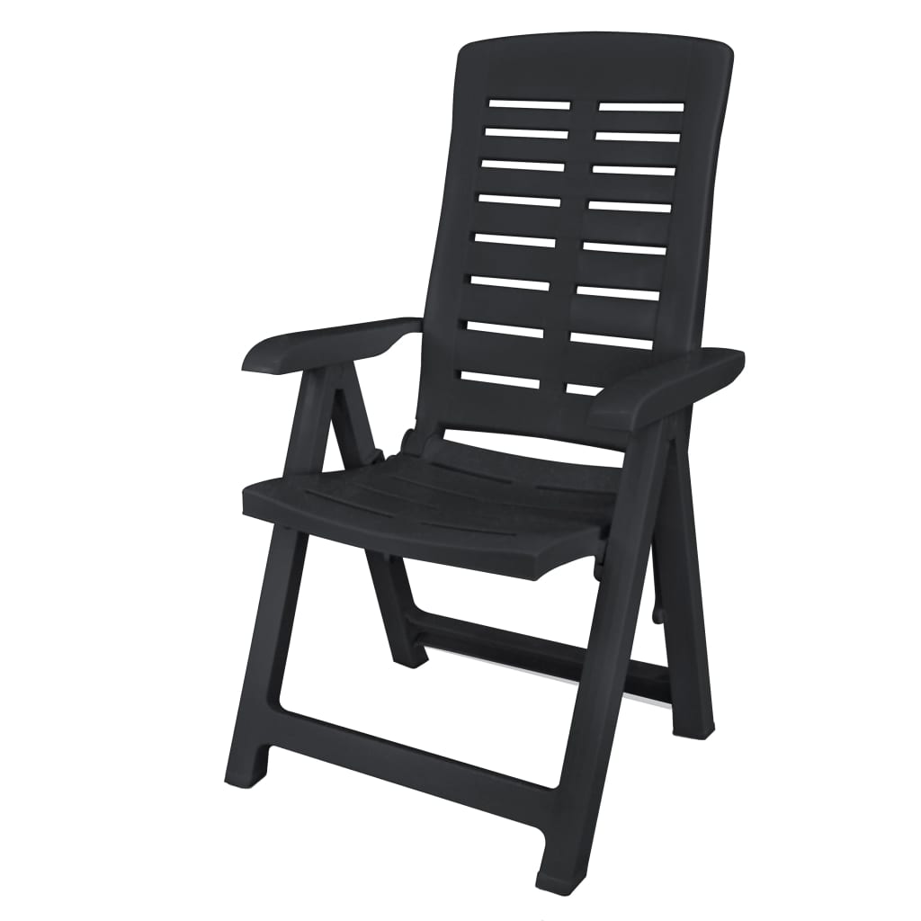 vidaXL Outdoor Dining Set | Anthracite | Plastic | Foldable | Outdoor Dining Set - 15248