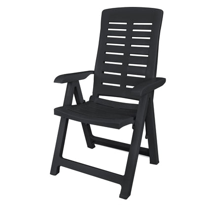 vidaXL Outdoor Dining Set | Anthracite | Plastic | Foldable | Outdoor Dining Set - 15248