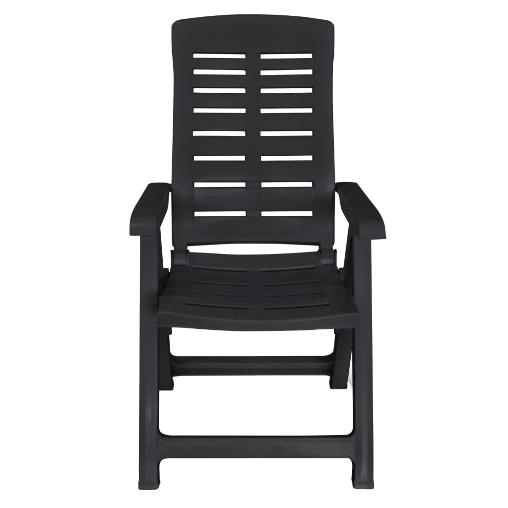 vidaXL Outdoor Dining Set | Anthracite | Plastic | Foldable | Outdoor Dining Set - 15248