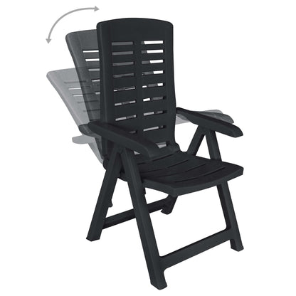 vidaXL Outdoor Dining Set | Anthracite | Plastic | Foldable | Outdoor Dining Set - 15248