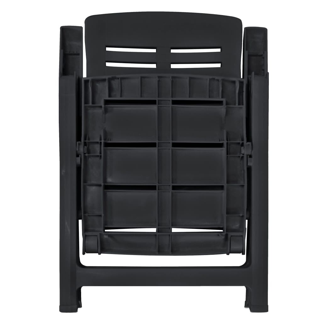 vidaXL Outdoor Dining Set | Anthracite | Plastic | Foldable | Outdoor Dining Set - 15248