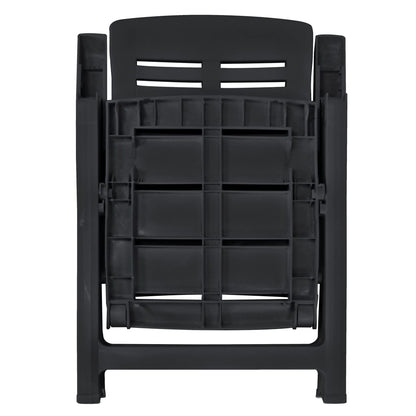 vidaXL Outdoor Dining Set | Anthracite | Plastic | Foldable | Outdoor Dining Set - 15248