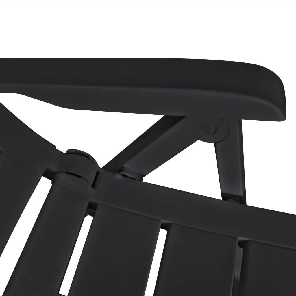 vidaXL Outdoor Dining Set | Anthracite | Plastic | Foldable | Outdoor Dining Set - 15248