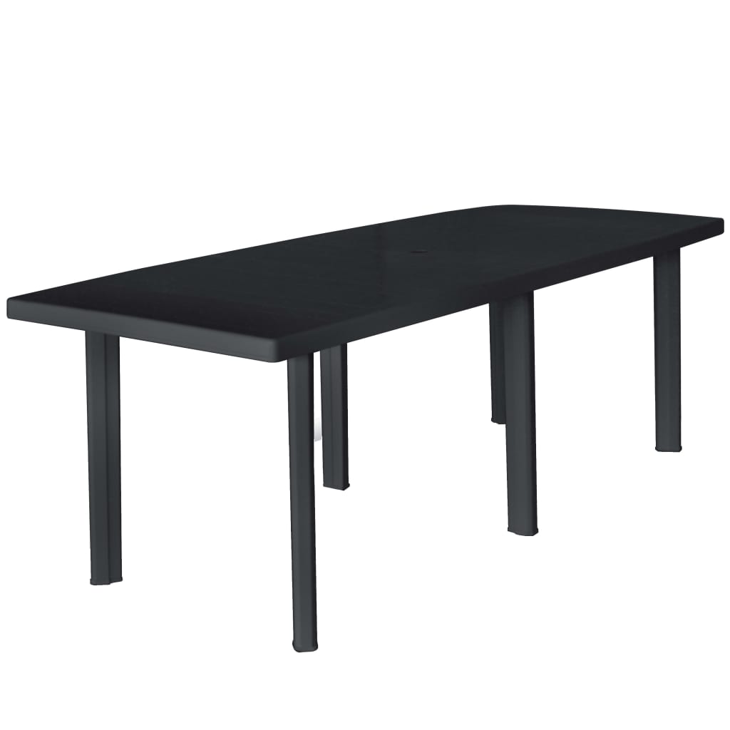 vidaXL Outdoor Dining Set | Anthracite | Plastic | Foldable | Outdoor Dining Set - 15248