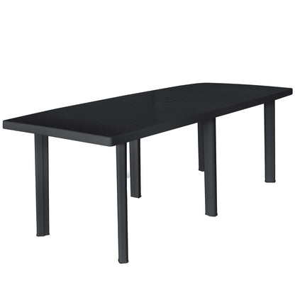 vidaXL Outdoor Dining Set | Anthracite | Plastic | Foldable | Outdoor Dining Set - 15248