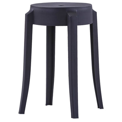 vidaXL Stackable Stools 4 pcs Black Plastic - 43 x 43 x 45 cm