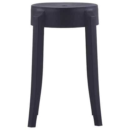 vidaXL Stackable Stools 4 pcs Black Plastic - 43 x 43 x 45 cm