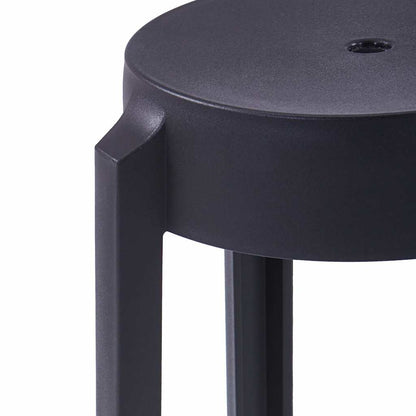 vidaXL Stackable Stools 4 pcs Black Plastic - 43 x 43 x 45 cm