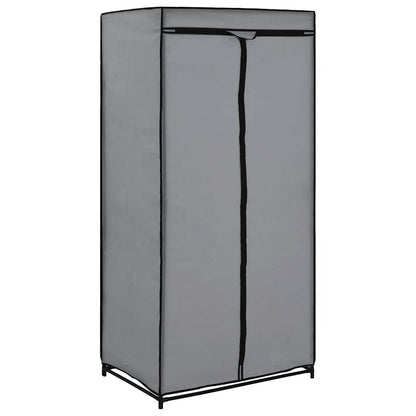 282444 vidaXL Wardrobes 2 pcs Grey 75x50x160 cm