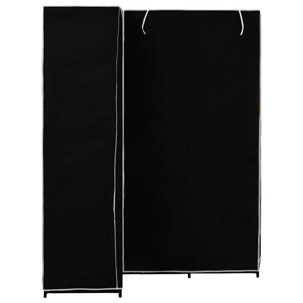 282449 vidaXL Corner Wardrobe Black 130x87x169 cm