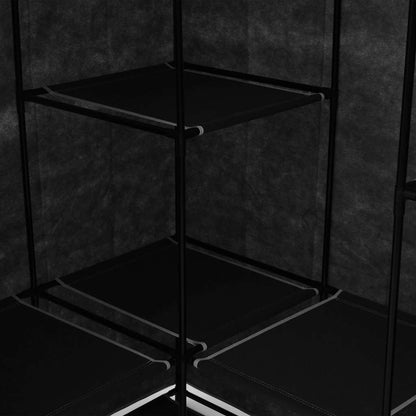 282449 vidaXL Corner Wardrobe Black 130x87x169 cm