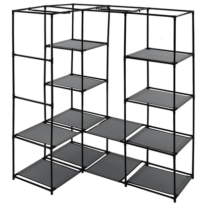 282452 vidaXL Corner Wardrobe Grey 130x87x169 cm