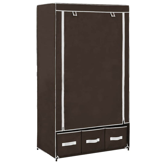 282458 vidaXL Wardrobe Brown 87x49x159 cm Fabric
