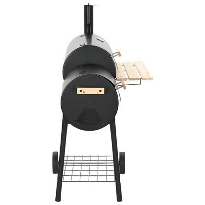 vidaXL Classic Charcoal BBQ Offset Smoker - Black