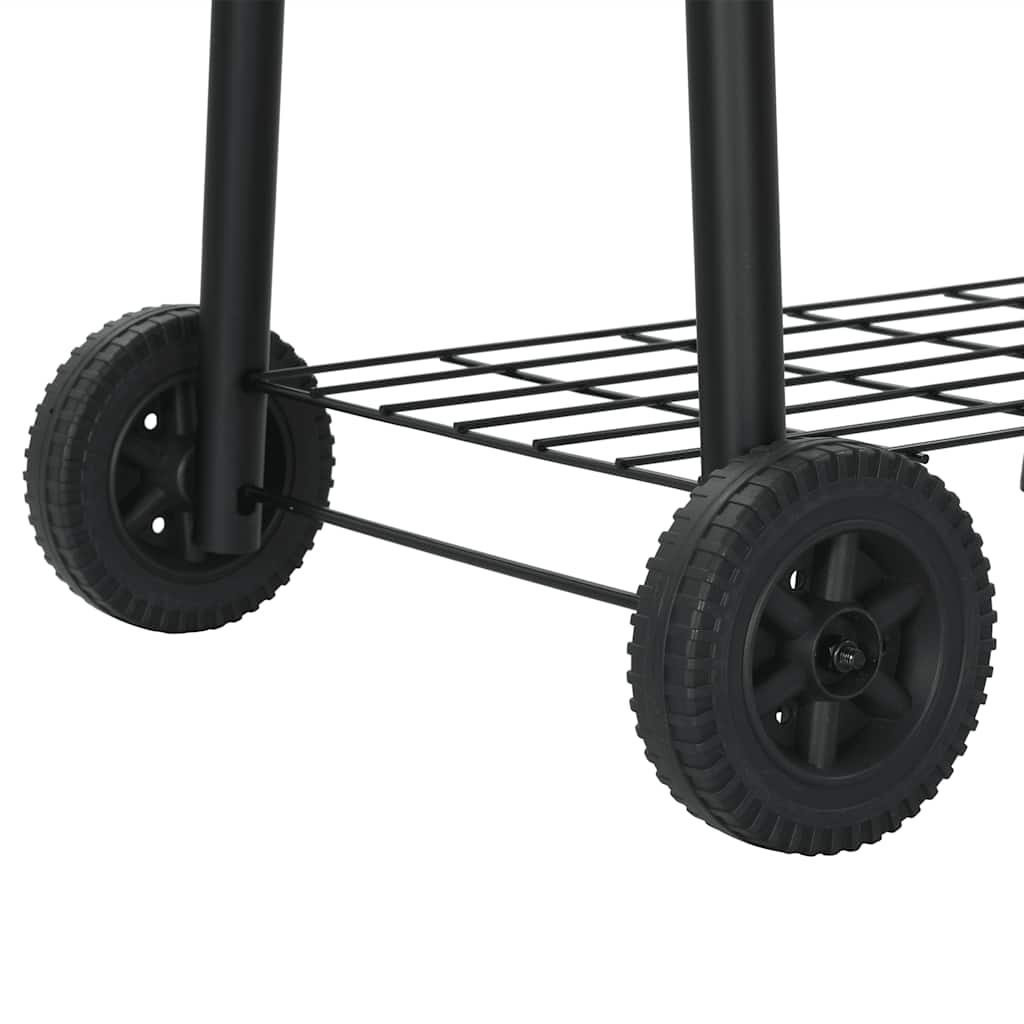 vidaXL Classic Charcoal BBQ Offset Smoker - Black