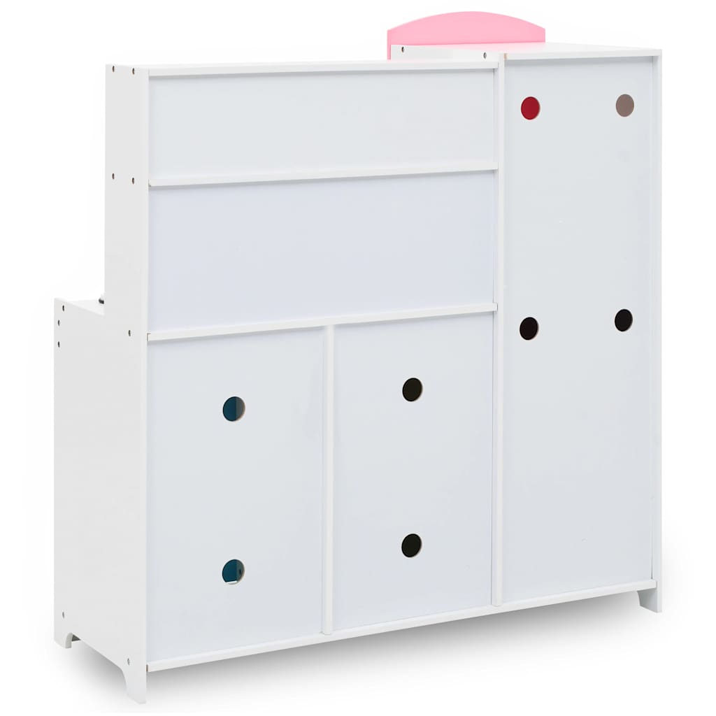 vidaXL Kids' Play Kitchen MDF 80x30x85 cm Multicolour - Red