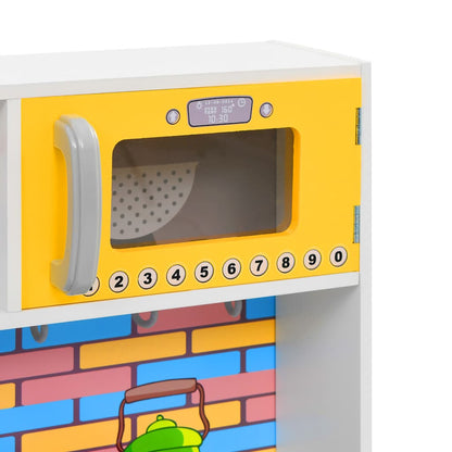 vidaXL Kids' Play Kitchen MDF 80x30x85 cm Multicolour - Red