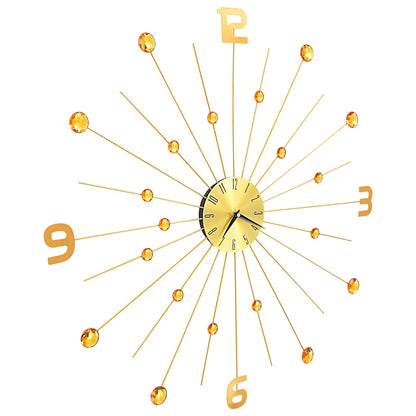 283857 vidaXL Wall Clock Metal 70 cm Golden - Gold - 70 x 70 cm