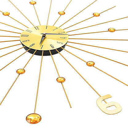 283857 vidaXL Wall Clock Metal 70 cm Golden - Gold - 70 x 70 cm