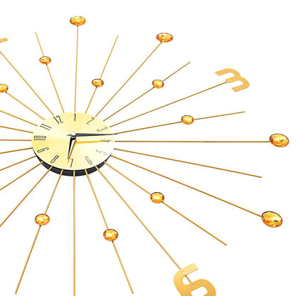 283857 vidaXL Wall Clock Metal 70 cm Golden - Gold - 70 x 70 cm