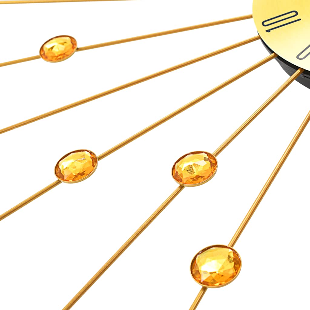 283857 vidaXL Wall Clock Metal 70 cm Golden - Gold - 70 x 70 cm