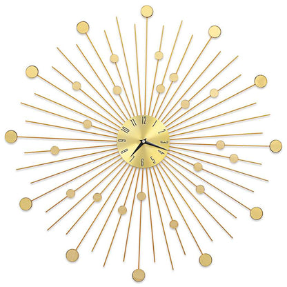 283862 vidaXL Wall Clock Metal 70 cm Golden - Gold - 70 x 70 cm