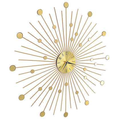 283862 vidaXL Wall Clock Metal 70 cm Golden - Gold - 70 x 70 cm